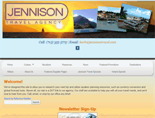 Tablet Screenshot of jennisontravel.com